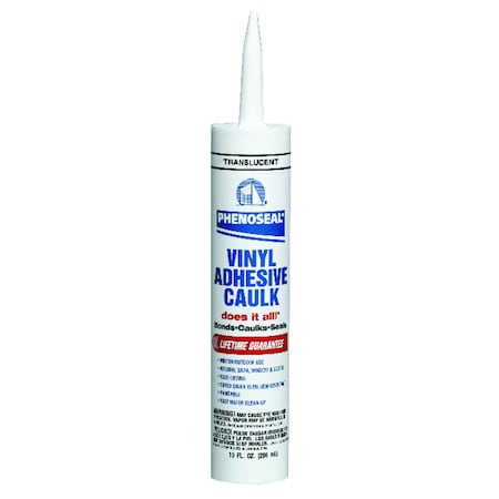Phenoseal Phenoseal Clear Vinyl All Purpose Adhesive Caulk 10 oz 102TR